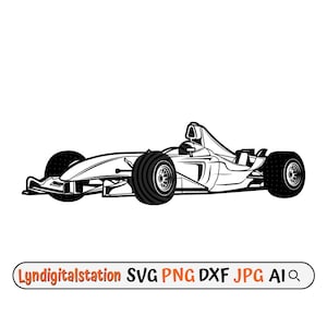 Formula Car Svg | Racecar Clipart | Sports Car Racing Cut File | Car Lover Stencil | Race Driver T-shirt Design | Open Wheel Racer Dxf | Png