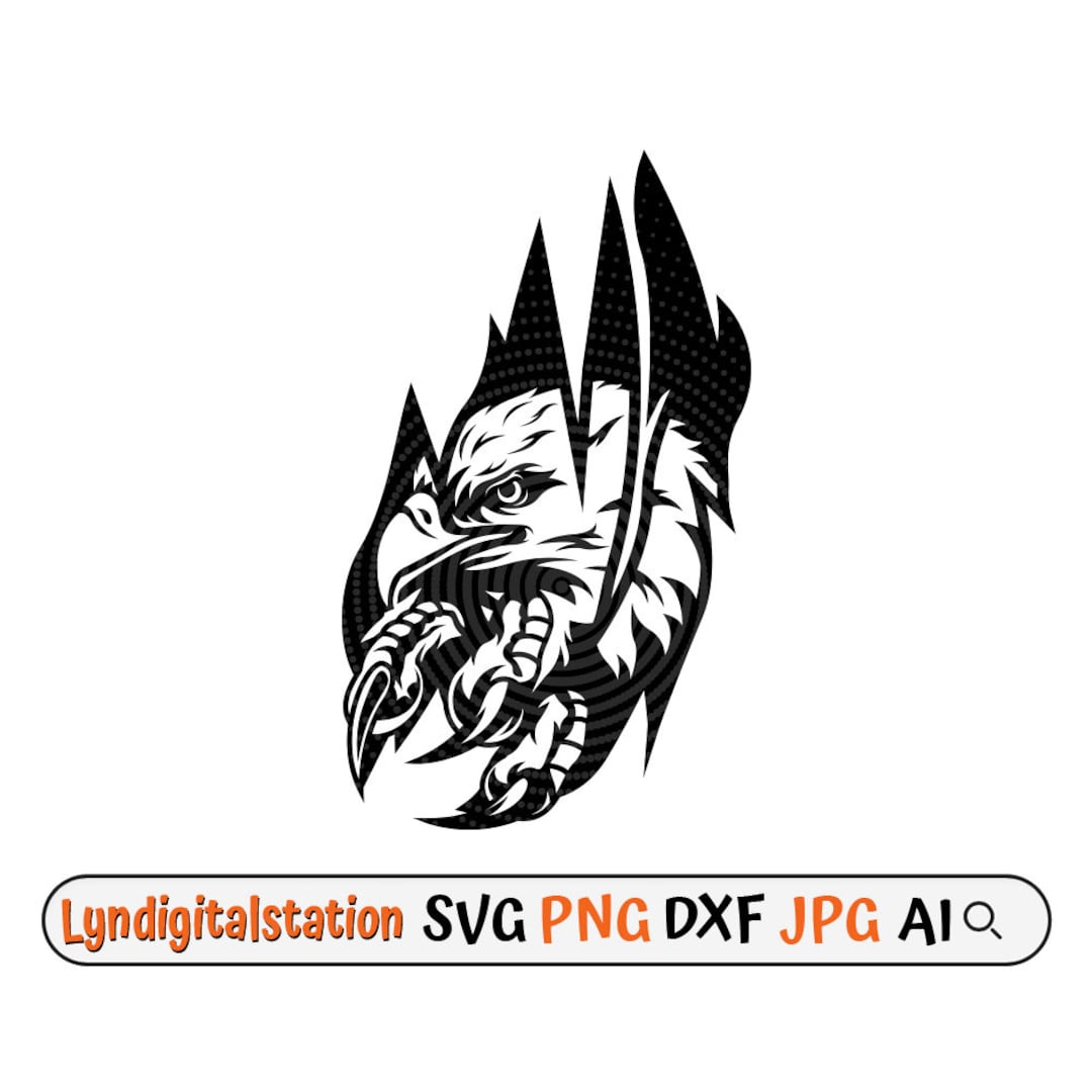 Eagle Scratch Theme Svg Eagle Claw Scratch Clipart Eagle Scratch Cut