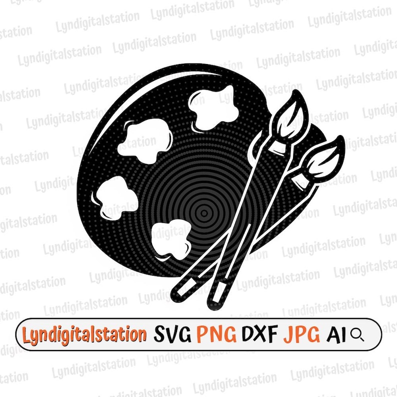Paint Palette Svg | Color Clipart | Painter Cut File | Art Stencil ...
