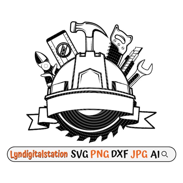 Repair Tools Svg | Carpentry Clipart | Repairman Cut File |  Toolbox Stencil | Builders Tshirt Design | Mechanical Tools Dxf | Carpenter Png