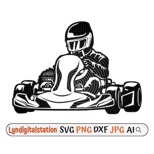 Kart Svg | US Go Kart Clipart | Distressed Flag Cut File | Extreme Sports Stencil |  Go Kart T-shirt Design | US Flag Dxf | Race Kart Png
