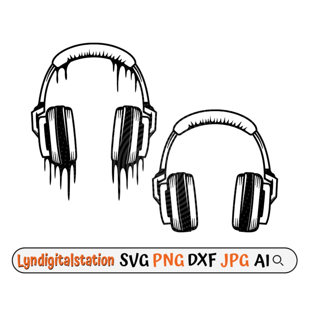 DJ Headphone Svg Disk Jockey Headset Clipart Music Cut File Music Lover