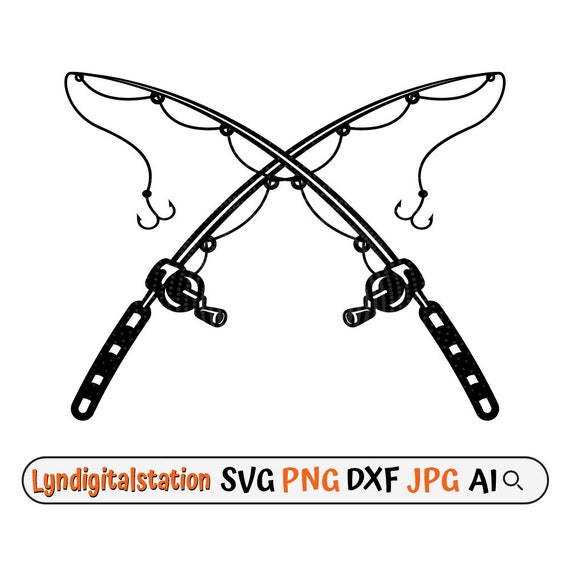 Fishing Rod Svg | Fishing Hook Clipart | Sport Fishing Cut File | Fishing  Pole Stencil | Angler Dad Gift Idea T-shirt Design | Dxf | Png - Etsy