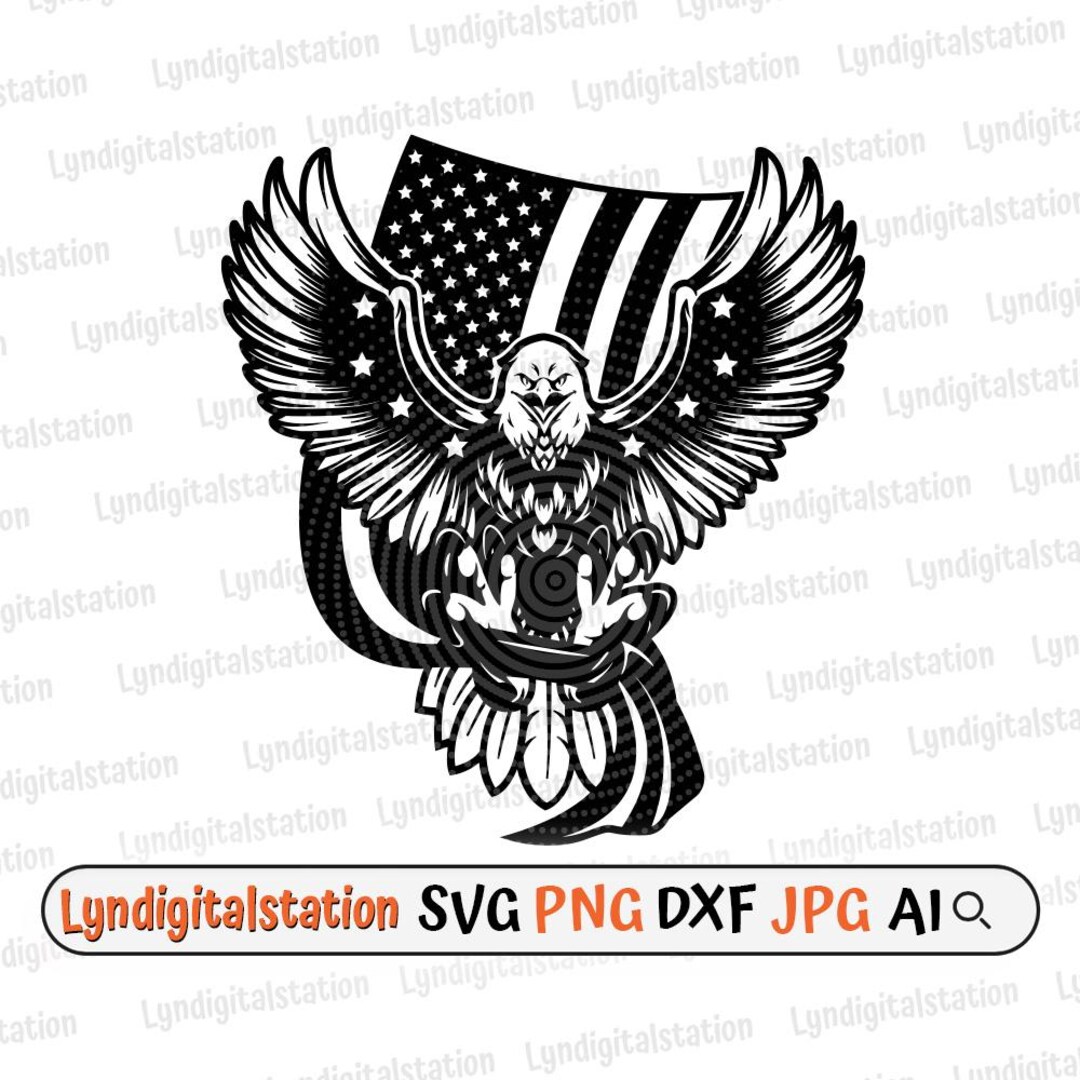 US Eagle Svg | Flying Bald Eagle Clipart | American Bald Eagle Cut File ...