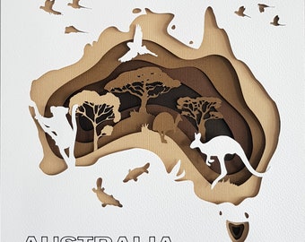 AUSTRALIA paper art (Earth_series)