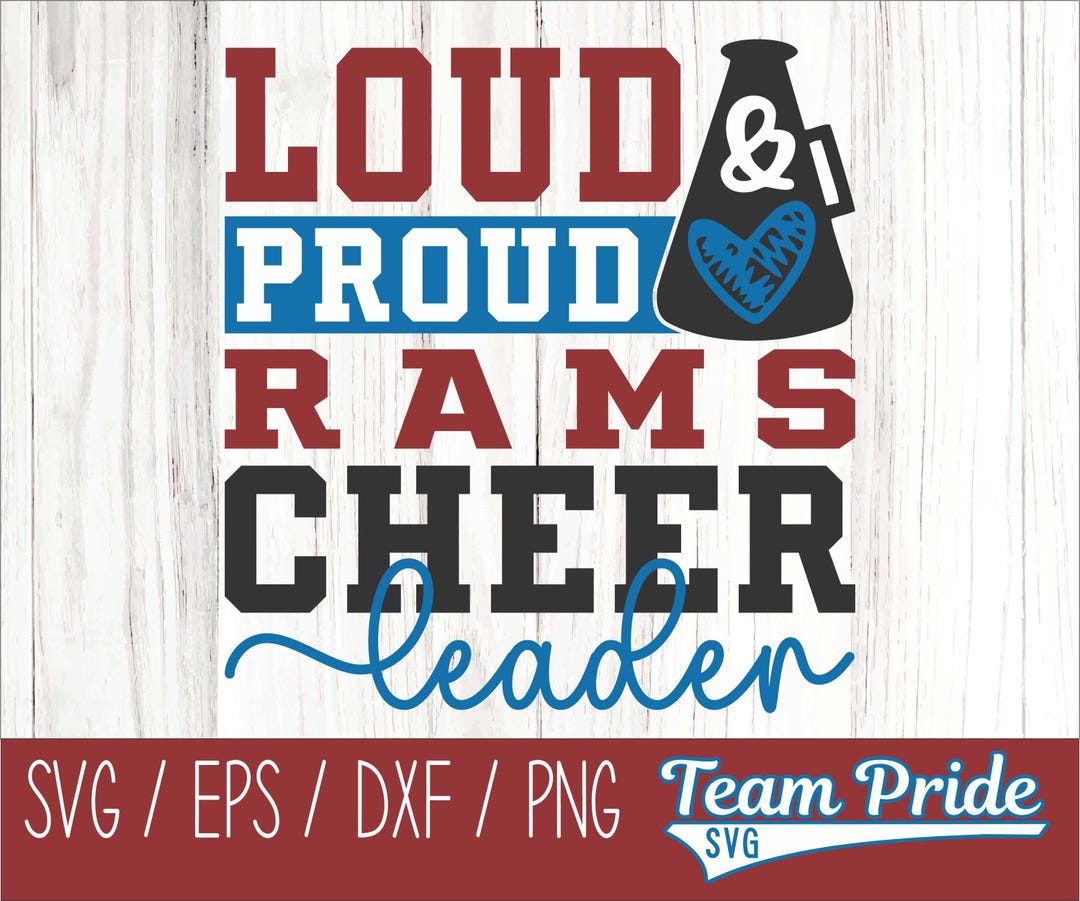 Rams Cheer SVG Digital Download Printable - Svg, Eps, Dxf, Png File ...