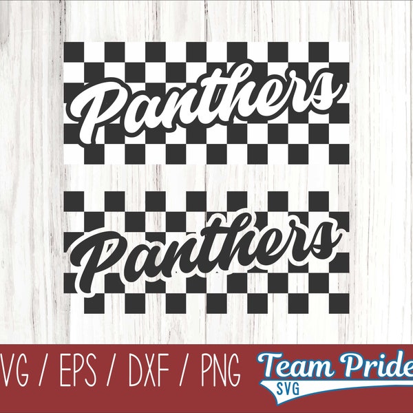 Panthers Retro Team Design SVG Digital Download Printable - Svg, Eps, Dxf, Png file formats for use on Circut, Silhouette, Sublimation