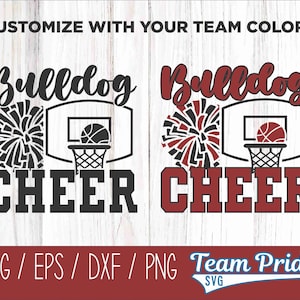 Bulldogs Basketball Cheer SVG Digital Download Printable - Svg, Eps, Dxf, Png file formats for use on Circut, Silhouette, Sublimation,&More!
