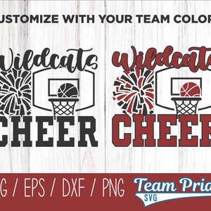 Wildcat Basketball Cheer SVG Digital Download Printable - Svg, Eps, Dxf, Png file formats for use on Circut, Silhouette, Sublimation, &More!