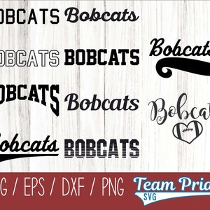 Bobcats SVG Bundle Digital Download Printable - Svg, Eps, Dxf, Png file formats for use on Circut, Silhouette, Sublimation, & More!