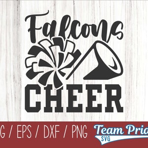 Falcons Cheer SVG Digital Download Printable - Svg, Eps, Dxf, Png file formats for use on Circut, Silhouette, Sublimation, & More!