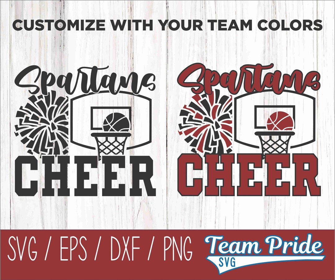 Spartan Basketball Cheer SVG Digital Download Printable - Svg, Eps, Dxf ...