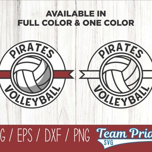 Pirates Volleyball SVG Digital Download Printable - Svg, Eps, Dxf, Png file formats for use on Circut, Silhouette, Sublimation, & More!