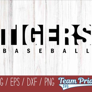 Tigers Baseball Cut Out Digital Download Printable - Svg, Eps, Dxf, Png file formats for use on Cricut, Silhouette, Sublimation, & More!