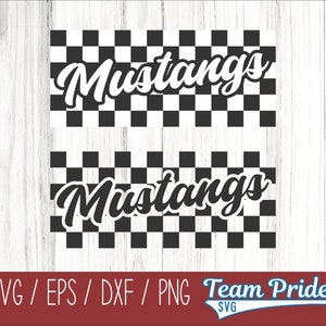 Mustangs Retro Team Design SVG Digital Download Printable - Svg, Eps ...