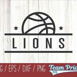 Lions Basketball SVG Digital Download Printable - Svg, Eps, Dxf, Png file formats for use on Circut, Silhouette, Sublimation, & More!
