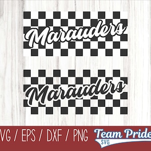 Marauders Retro Team Design SVG Digital Download Printable - Svg, Eps, Dxf, Png file formats for use on Circut, Silhouette, Sublimation