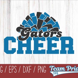 Gators Cheer Pom Pom SVG Digital Download Printable - Svg, Eps, Dxf, Png file formats for use on Circut, Silhouette, Sublimation, & More!