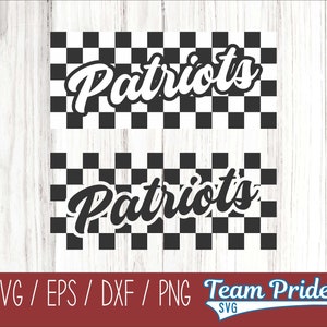 Patriots Retro Team Design SVG Digital Download Printable - Svg, Eps, Dxf, Png file formats for use on Circut, Silhouette, Sublimation