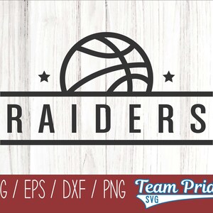 Raiders Basketball SVG Digital Download Printable - Svg, Eps, Dxf, Png file formats for use on Circut, Silhouette, Sublimation, & More!