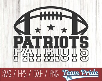 Patriots Football SVG Digital Download Printable - Svg, Eps, Dxf, Png file formats for use on Circut, Silhouette, Sublimation, & More!