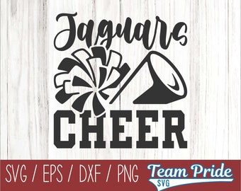 Jaguars Cheer SVG Digital Download Printable - Svg, Eps, Dxf, Png file formats for use on Circut, Silhouette, Sublimation, & More!