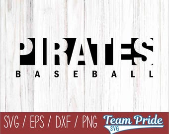 Pirates Baseball Cut Out Digital Download Printable - Svg, Eps, Dxf, Png file formats for use on Cricut, Silhouette, Sublimation, & More!
