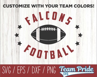 Falcons Football SVG Digital Download Printable - Svg, Eps, Dxf, Png file formats for use on Circut, Silhouette, Sublimation, & More!