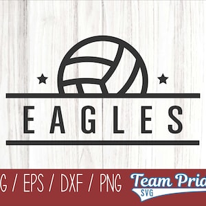 Eagles Volleyball SVG Digital Download Printable - Svg, Eps, Dxf, Png file formats for use on Circut, Silhouette, Sublimation, & More!