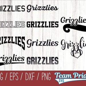 Grizzlies SVG Bundle Digital Download Printable - Svg, Eps, Dxf, Png file formats for use on Circut, Silhouette, Sublimation, and More!