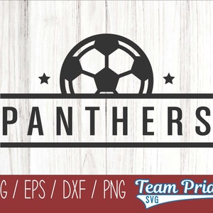 Panthers Soccer SVG Digital Download Printable - Svg, Eps, Dxf, Png file formats for use on Circut, Silhouette, Sublimation, & More!