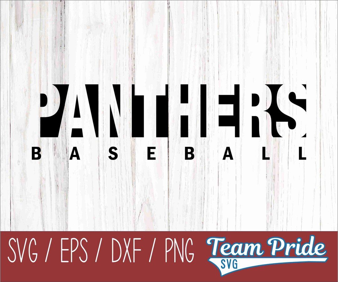 Panthers Baseball Cut Out Digital Download Printable - Svg, Eps, Dxf ...