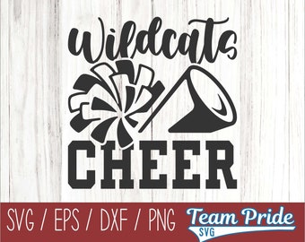 Wildcats Cheer SVG Digital Download Printable - Svg, Eps, Dxf, Png file formats for use on Circut, Silhouette, Sublimation, & More!