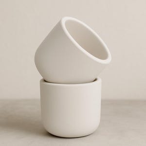 Handmade Concrete Planter Set: Minimalist Cement Succulent Pots