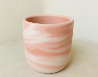 Swirl Concrete Planter: Handmade Modern Minimalist Flower Pot