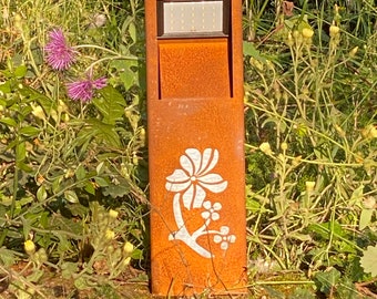 Solar garden lamp corten steel certified. Rust Mod.115