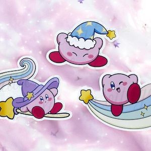 3 Pack Kirby Stickers | Laptop Sticker, Crafting, Journal Sticker