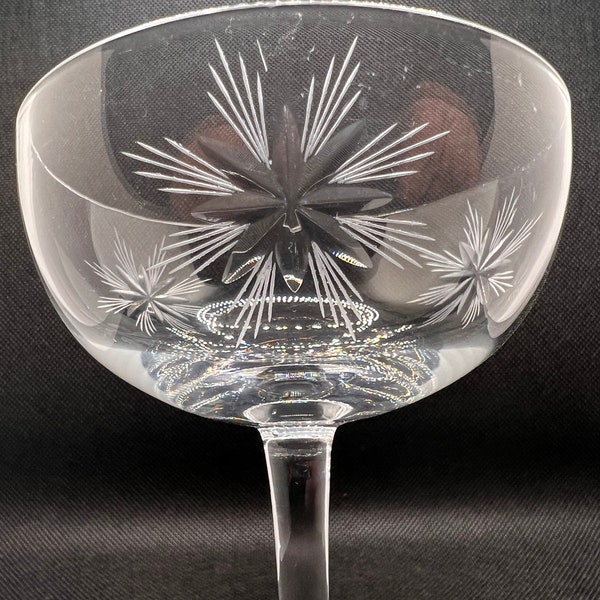 Fostoria Atomic Starburst cocktail glass