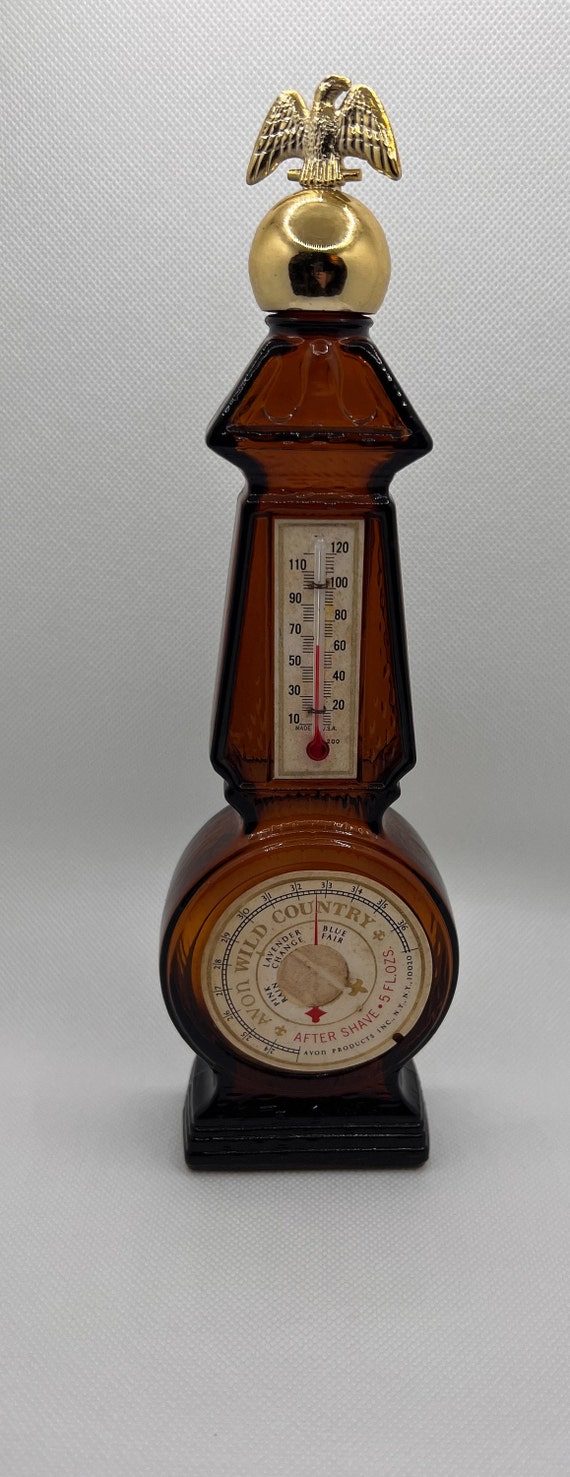 Avon Wild Country aftershave Barometer decanter