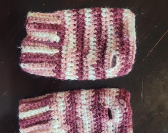 Gehaakte vingerloze handschoenen