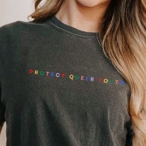 PROTECT QUEER YOUTH T-Shirt, Protect Trans Kids, Protect Trans Youth Tshirt, Lgbt Comfort Colors, Lgbtq Ally Shirt, Queer Tshirt, Say Gay