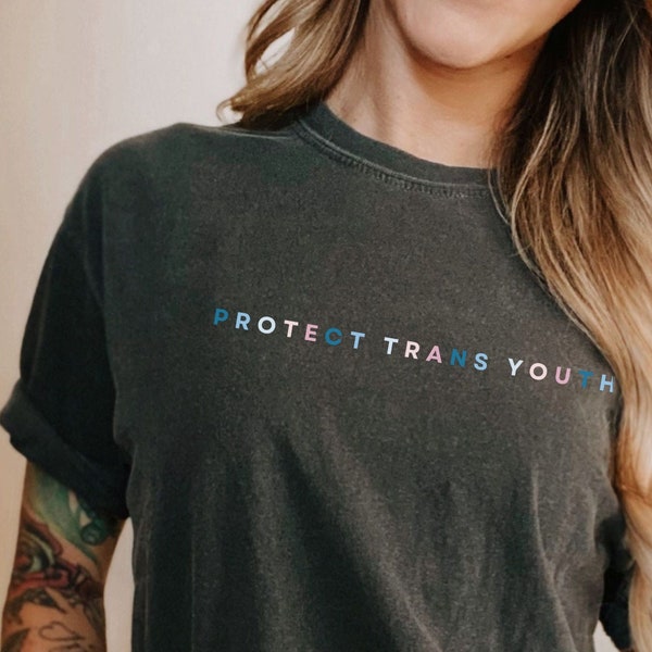 PROTECT TRANS YOUTH T-Shirt, Protect Trans Kids, Protect Queer Youth Tshirt, Lgbtq Comfort Colors Tee, Transgender Ally Shirt, Mtf Ftm Shirt