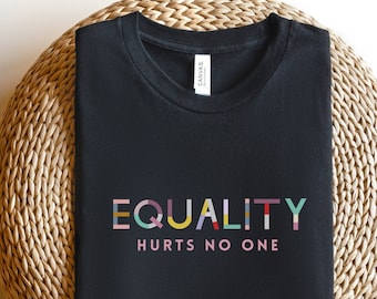 EQUALITY SHIRT, Equality Hurts No One Tshirt, Equal Rights, LGBTQ Rights, Human Rights, Trans Rights, Blm, Subtle Pride Shirt, Gay Rights