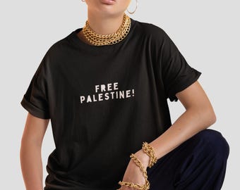 FREE PALESTINE SHIRT - Free Gaza, Stop The Genocide, Ceasefire Now, Minimalist Free Palestine Shirt, Protest Tee