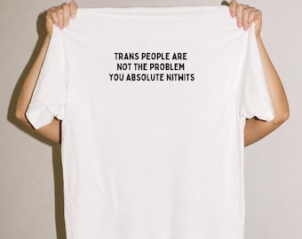 TRANS PEOPLE Are Not The Problem You Absolute Nitwits Shirt, Trans Rights Tshirt, Protect Trans Kids, Trans Ally, Trans Lives Matter