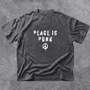 VREDE IS PUNK Shirt, geen oorlog meer, anti-oorlog tshirt, protestshirt, vrij Palestina, stop met bombarderen van Iran, vredesshirt, geen oorlog