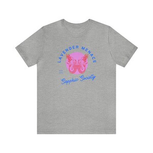 SAPPHIC SHIRT, Lavender Menace Tshirt, Subtle Lesbian Shirt, Lesbian Pride, Mermaid T-Shirt, Love Laugh Lesbian, Vintage Femme Lesbian Tee image 4