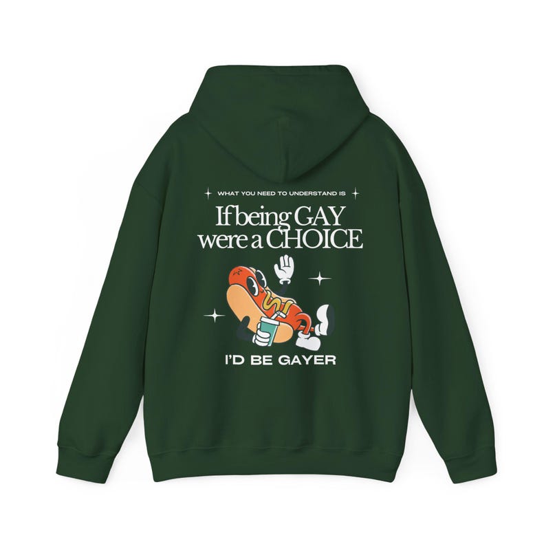 FUNNY GAY HOODIE, Queer Hoodie, Lesbian Sweatshirt, If Being Gay Were A Choice I'd Be Gayer, Lgbtq Pride Hoodie, Gay Gift, Sounds Gay I'm In image 5