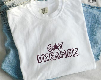 Gay Dreamer Y2K Pride Shirt, LGBTQ Pride Tshirts, Lesben Shirt, lustiges Pride T-Shirt, Queer Shirt, LGBT Geschenkideen, Träumen von Mädchen