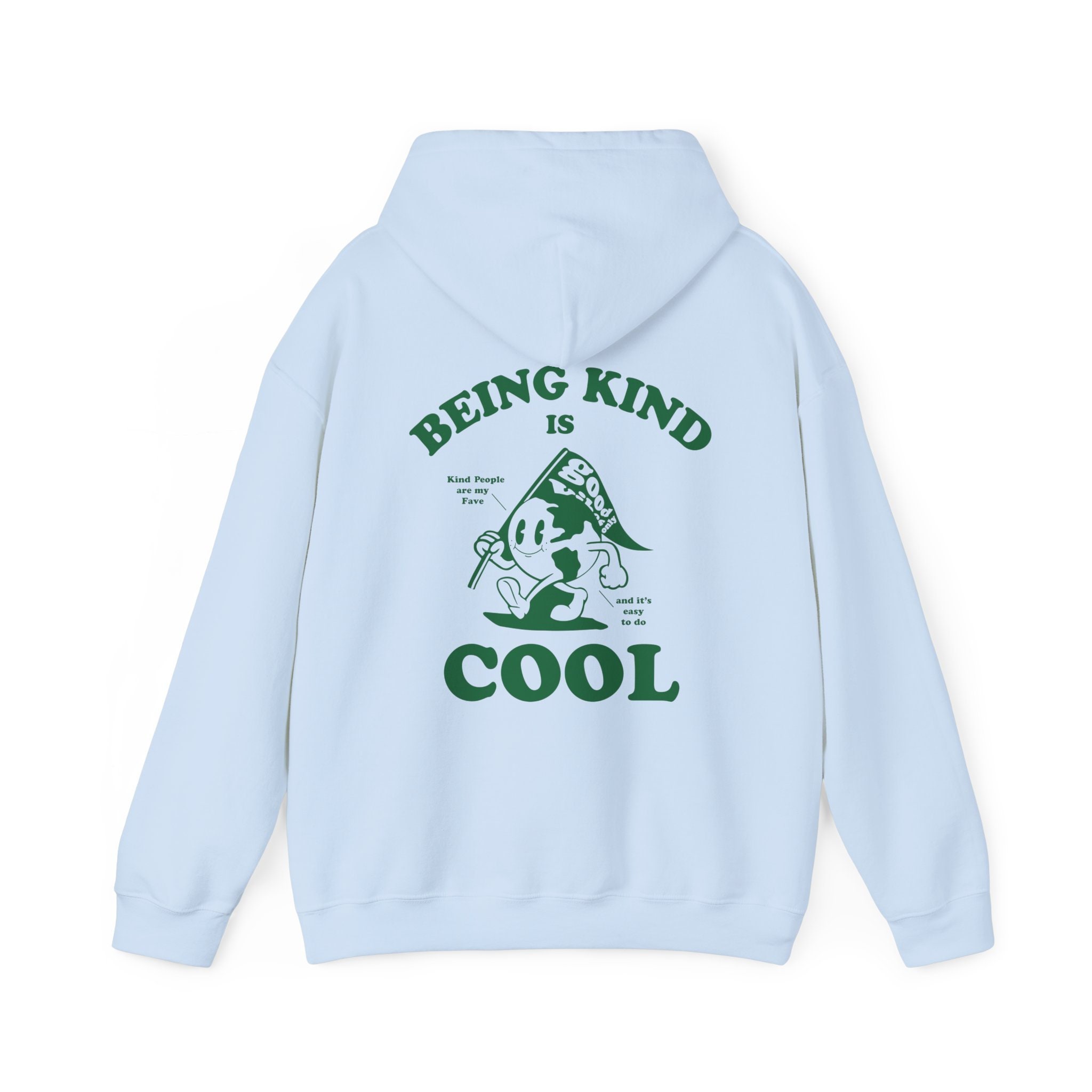 BE KIND HOODIE Being Kind Is Cool Sweatshirt Positive Words on Back Kindness Hoodie Trendy Oversized Retro Positive Vibes Kind People
